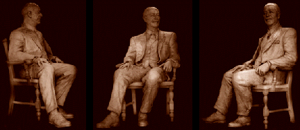 Sculpture of C. C. Chapman by sculptor Raymond Persinger, Chapman University, Orange, California