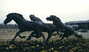 Sculpture: Mustangs, by sculptor Raymond Persinger, City of Brea, California