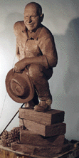 Sculpture: The Vintner, by sculptor Raymond Persinger, Rancho Cucamonga, California