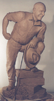 Sculpture: The Vintner, by sculptor Raymond Persinger, Rancho Cucamonga, California